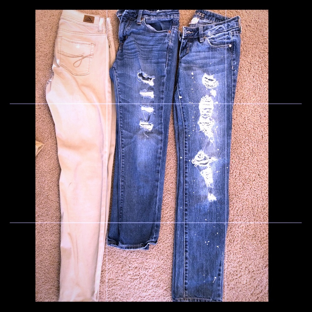 American Eagle,Jordache, decree size 0 & 1 Jeans